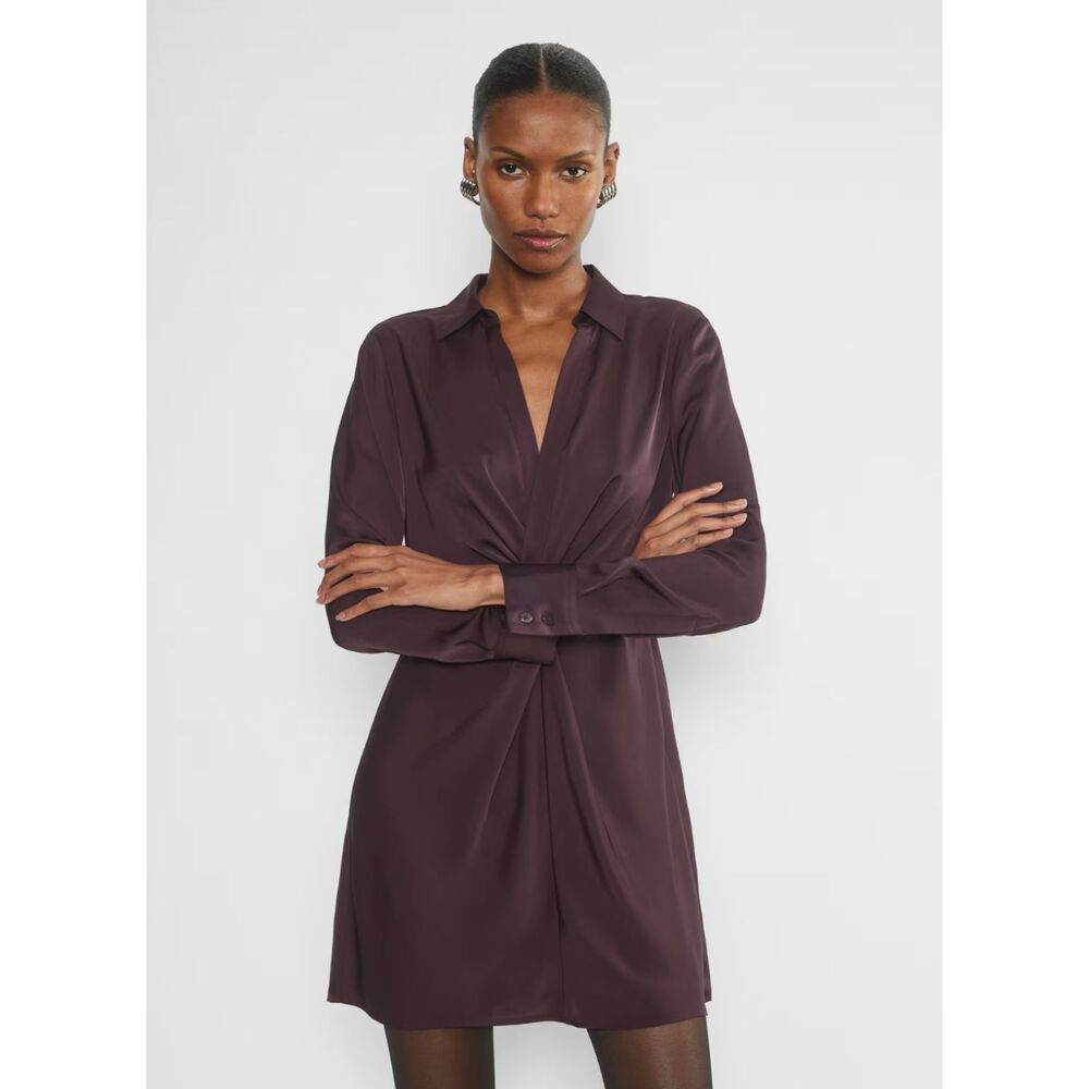 Aritzia Babaton Collaborate Satin Dress in Noble NWT - Picture 2 of 12